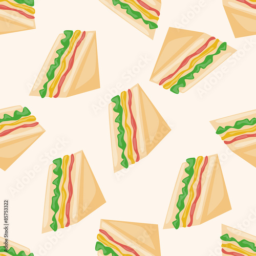sandwich , cartoon seamless pattern background