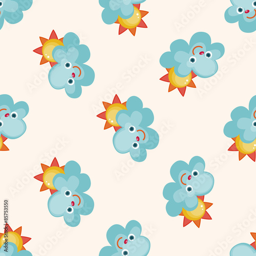 weather cloudy day , cartoon seamless pattern background