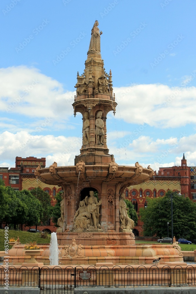 Doulton Fountain in Glasgow.