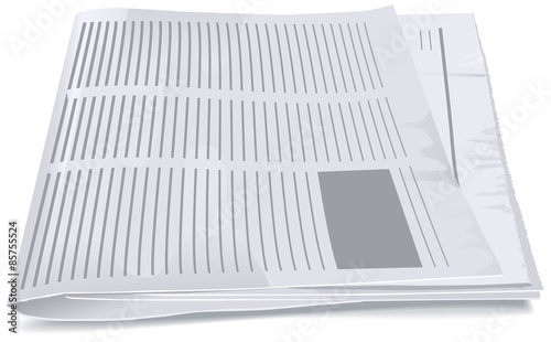 Folded newspaper tabloid