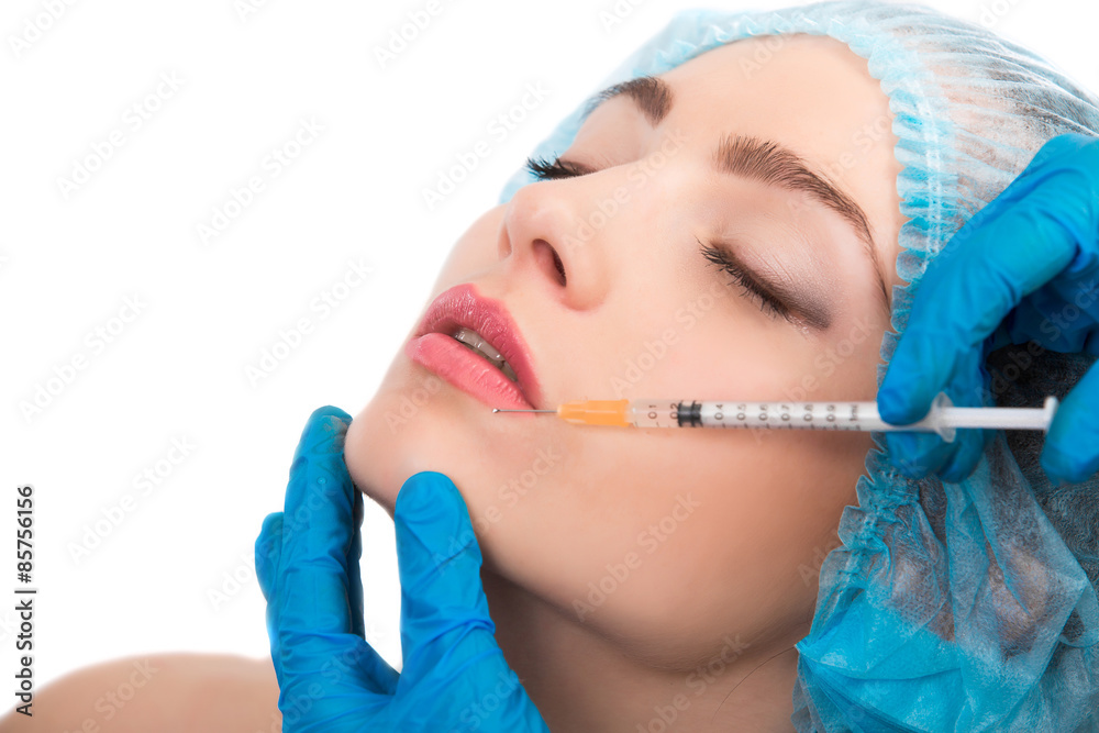 woman receiving  botox injection