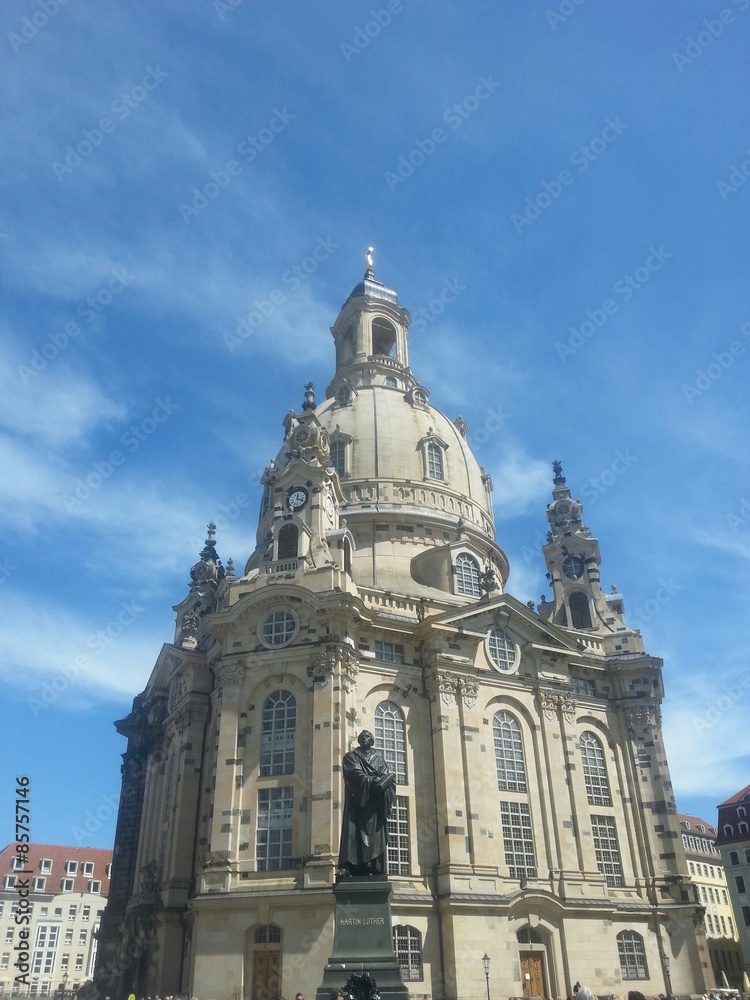 Dresden Frauenkirche mit Martin Luther