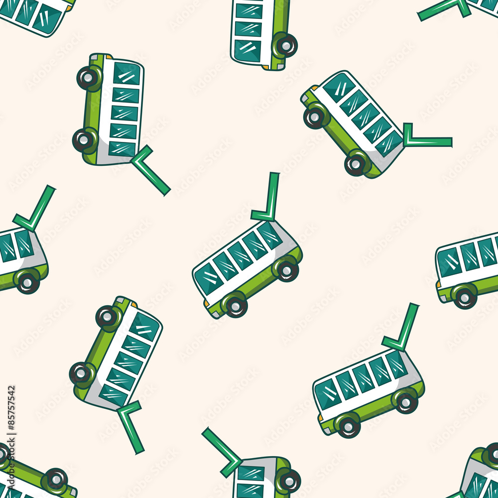 Fototapeta premium Environmental protection concept ; Reduce the use , cartoon seamless pattern background
