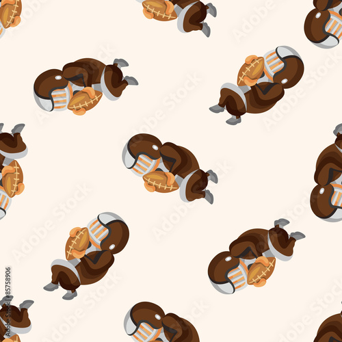 football player , cartoon seamless pattern background