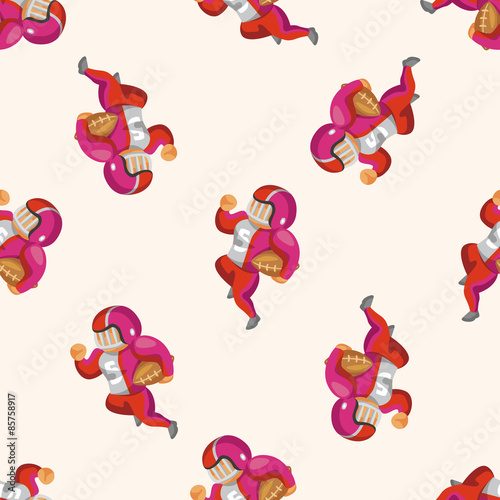 football player , cartoon seamless pattern background