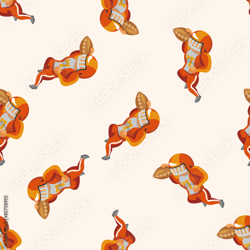 football player , cartoon seamless pattern background