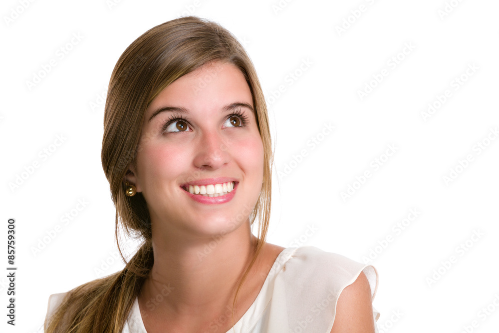 Happy Hispanic young woman. Happy Hispanic young woman.
