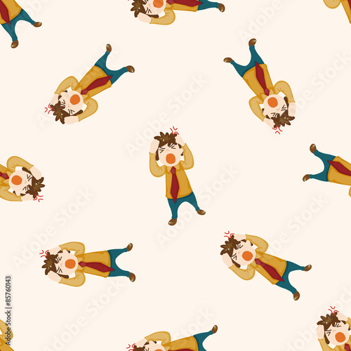 Office workers angry , cartoon seamless pattern background