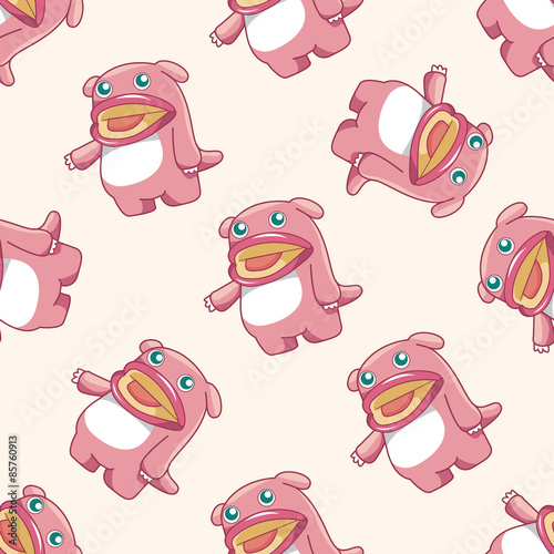 bizarre monster , cartoon seamless pattern background