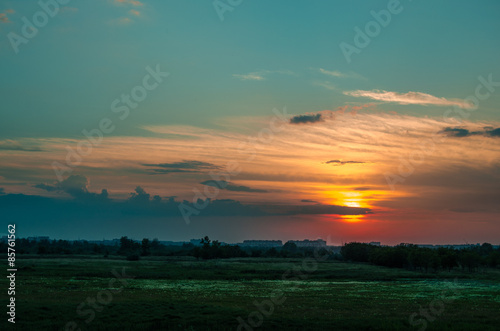 Crimson sunset