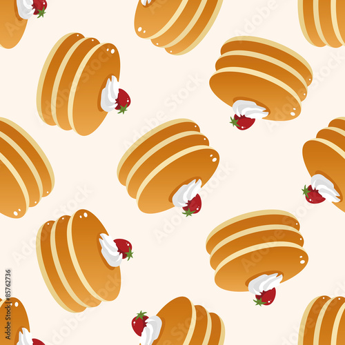 pancake , cartoon seamless pattern background