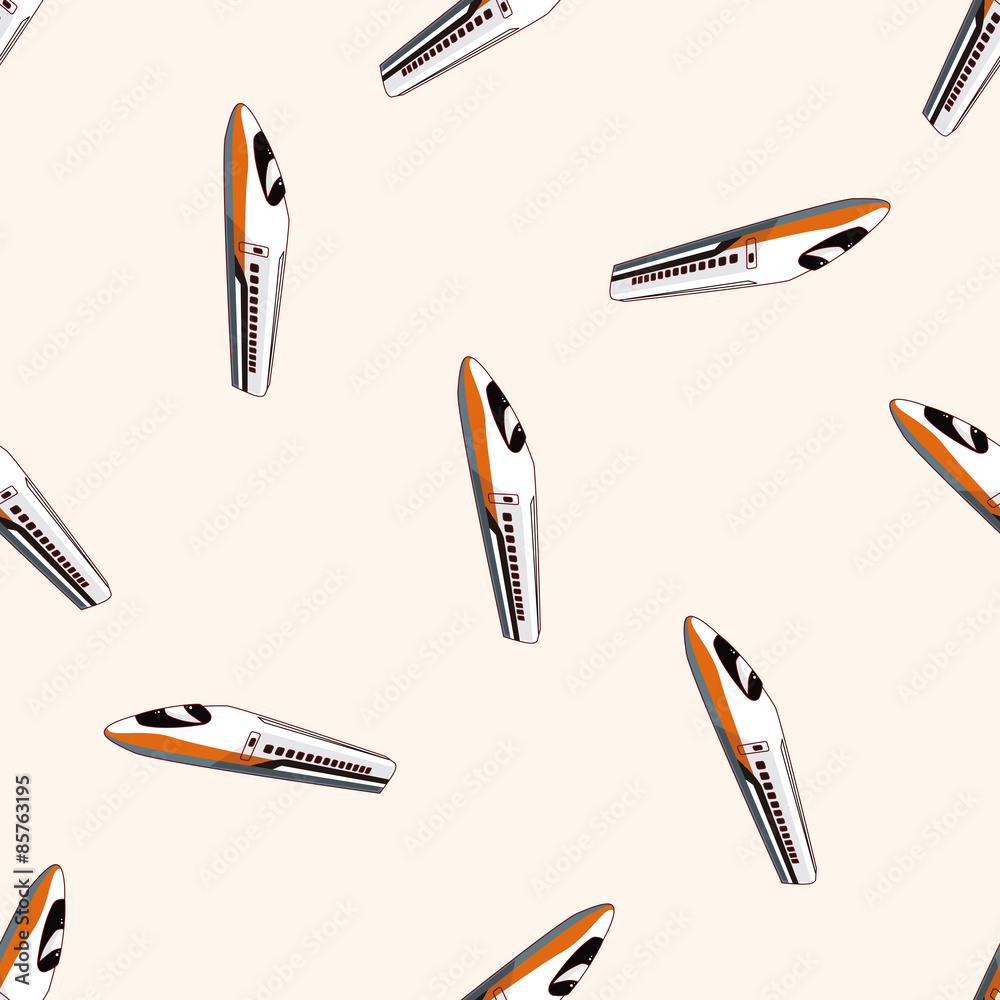 Naklejka premium transportation train , cartoon seamless pattern background