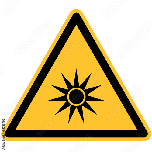 Warnschild vor optischer Strahlung nach DIN 7010 / ASR 1.3 W027