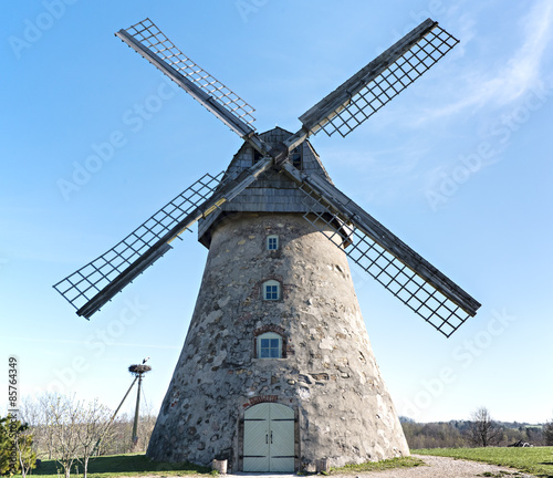 Old windmill, Latvia, Europe