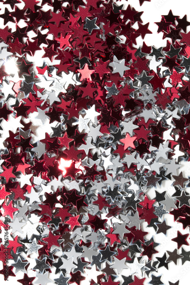 Red, silver and white stars