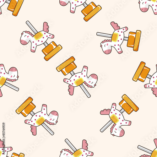 Amusement park facilities , cartoon seamless pattern background