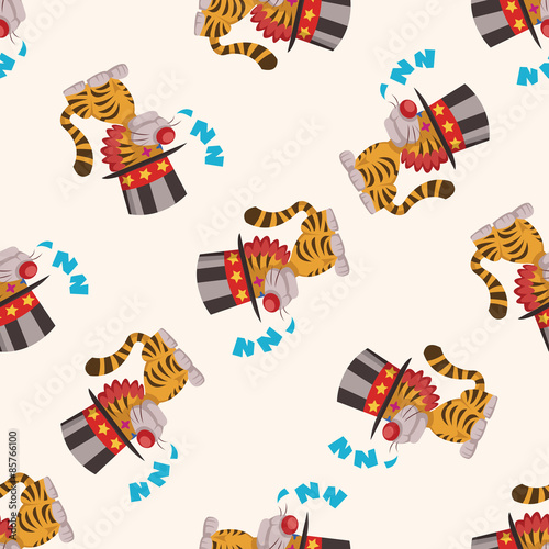 circus theme animal   cartoon seamless pattern background
