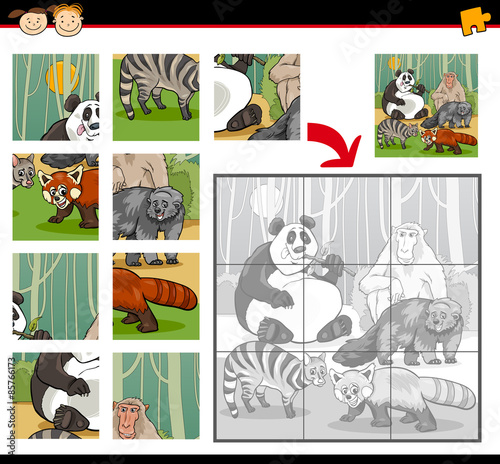 wild mammals jigsaw puzzle game