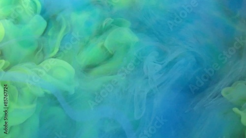 Color acrylic paint splash In underwater