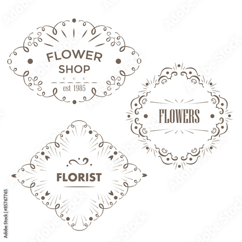 Vector design templates for florist and flower shops logos, emblem and banners.