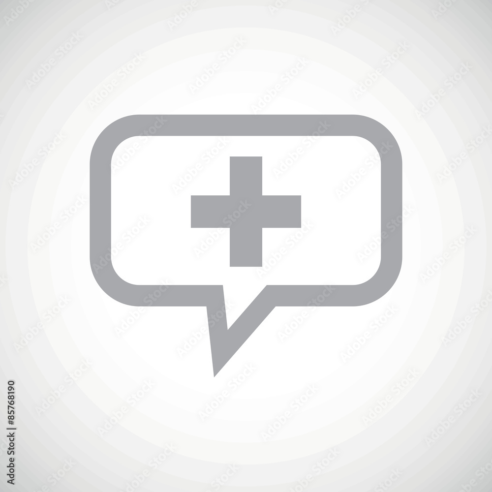 Obraz premium Plus grey message icon