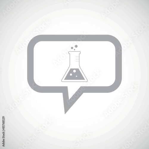Conical flask grey message icon