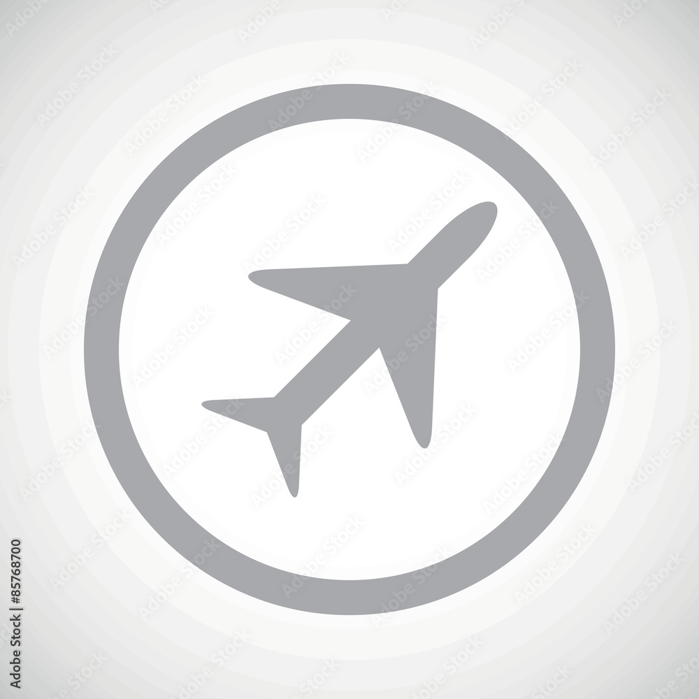 Grey plane sign icon Grey plane sign icon
