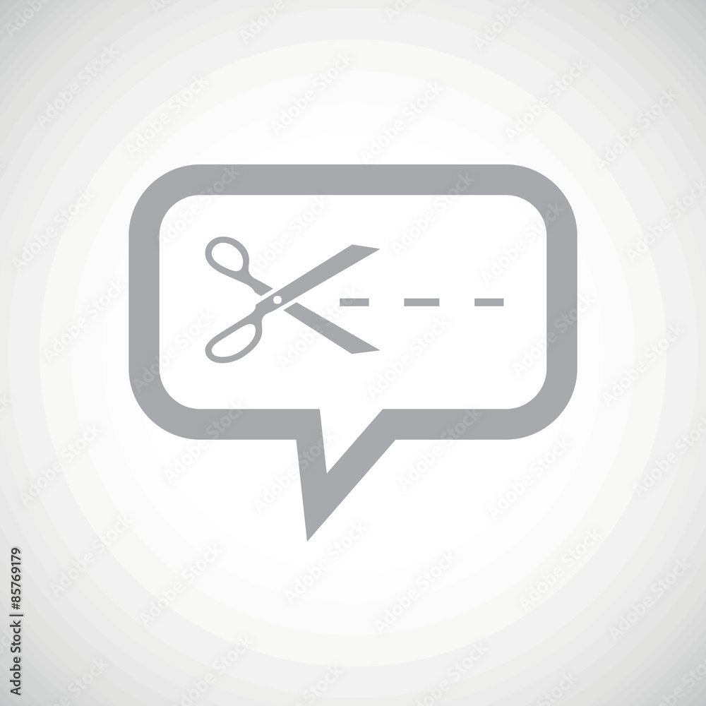 Cut grey message icon Cut grey message icon