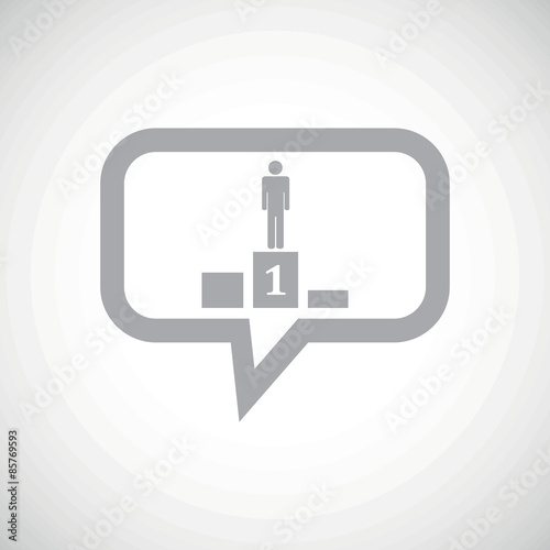 Pedestal grey message icon