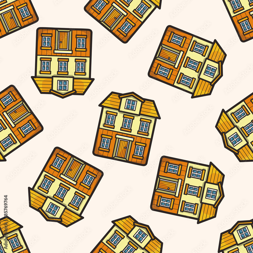 Building , cartoon seamless pattern background Building , cartoon seamless pattern background