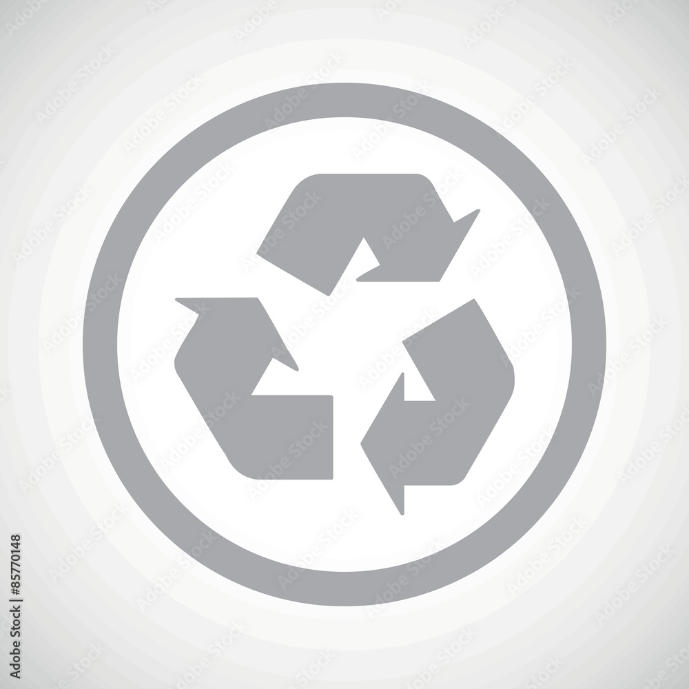 Grey recycle sign icon Grey recycle sign icon