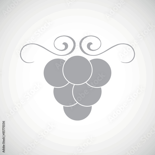 Grey grape icon