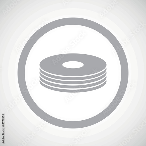 Grey disc pile sign icon