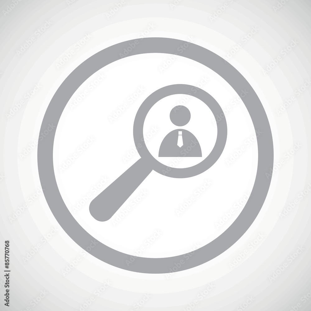 Grey user details sign icon Grey user details sign icon