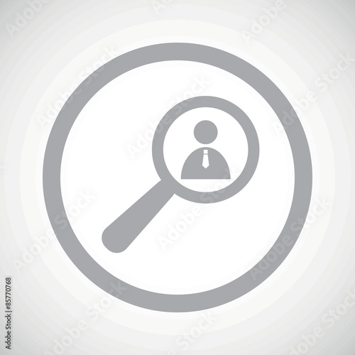 Grey user details sign icon