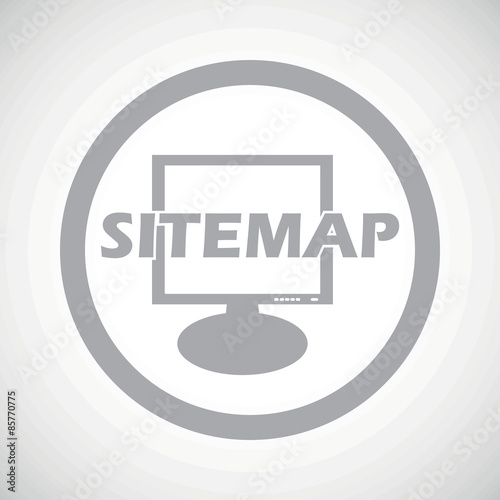 Grey sitemap sign icon