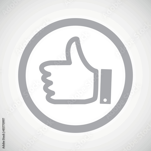 Grey like sign icon