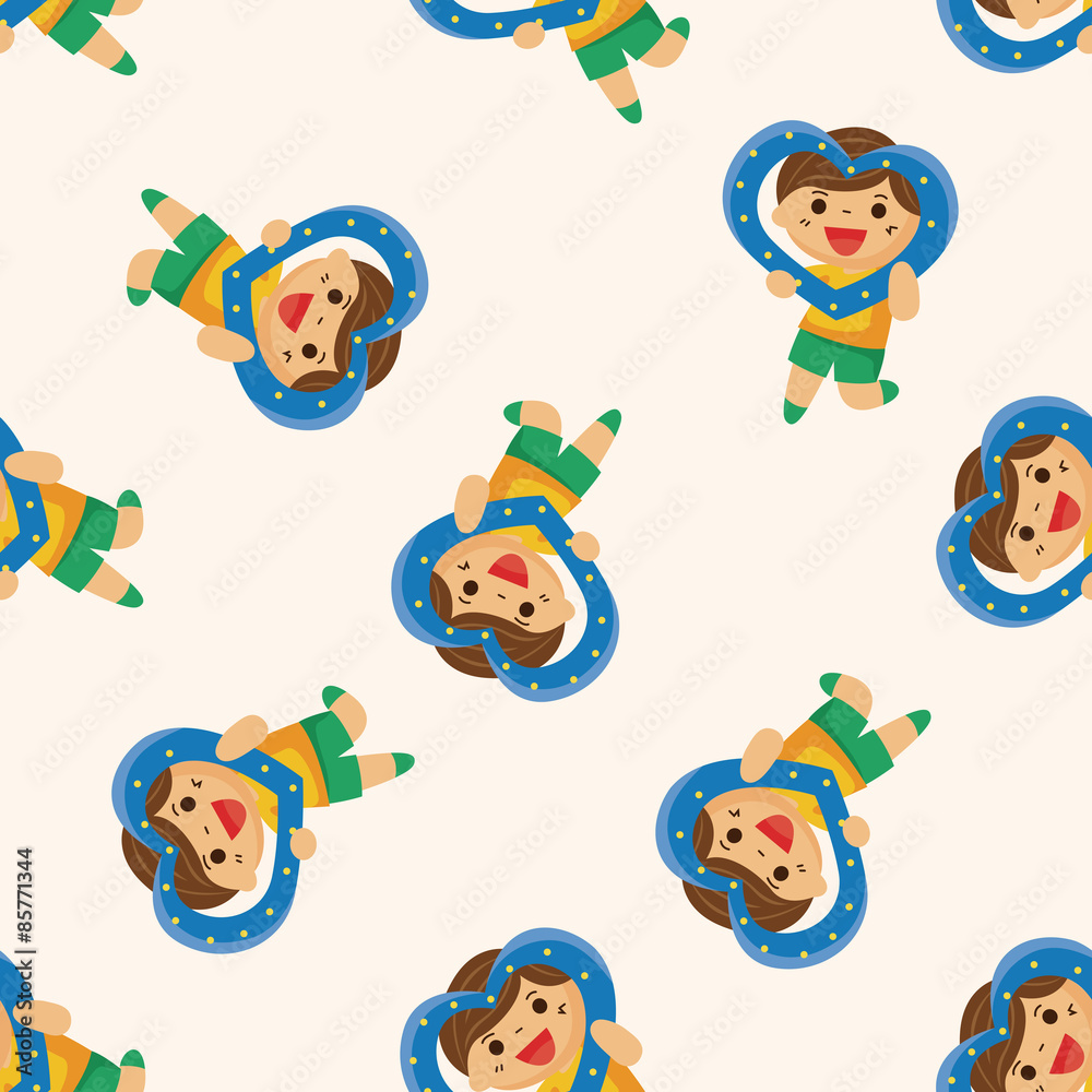 little kid with heart , cartoon seamless pattern background little kid with heart , cartoon seamless pattern background
