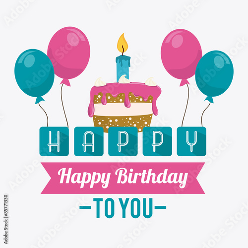Happy birthday design.