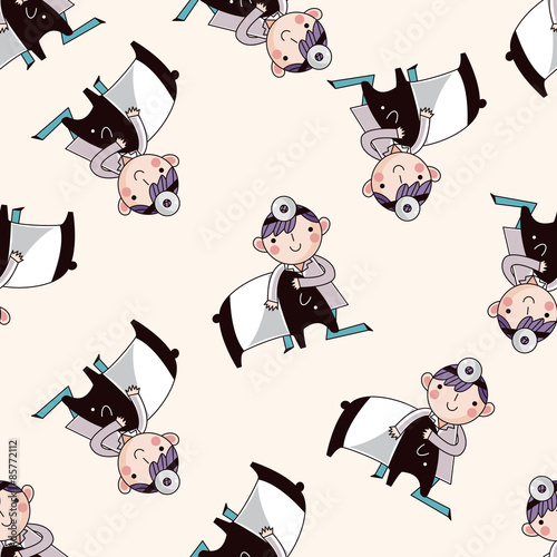 Veterinarian , cartoon seamless pattern background