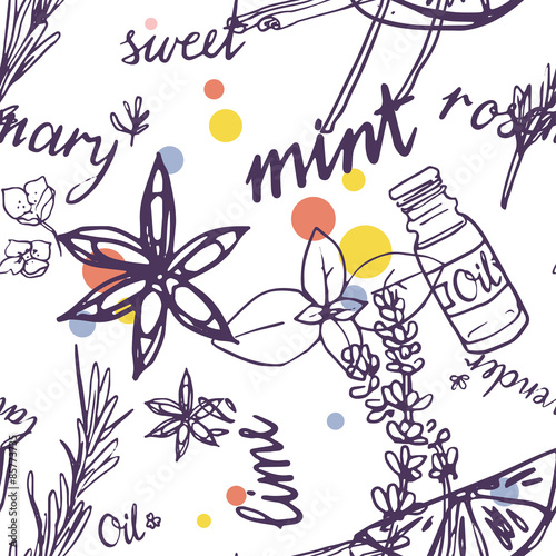 Essential oils pattern