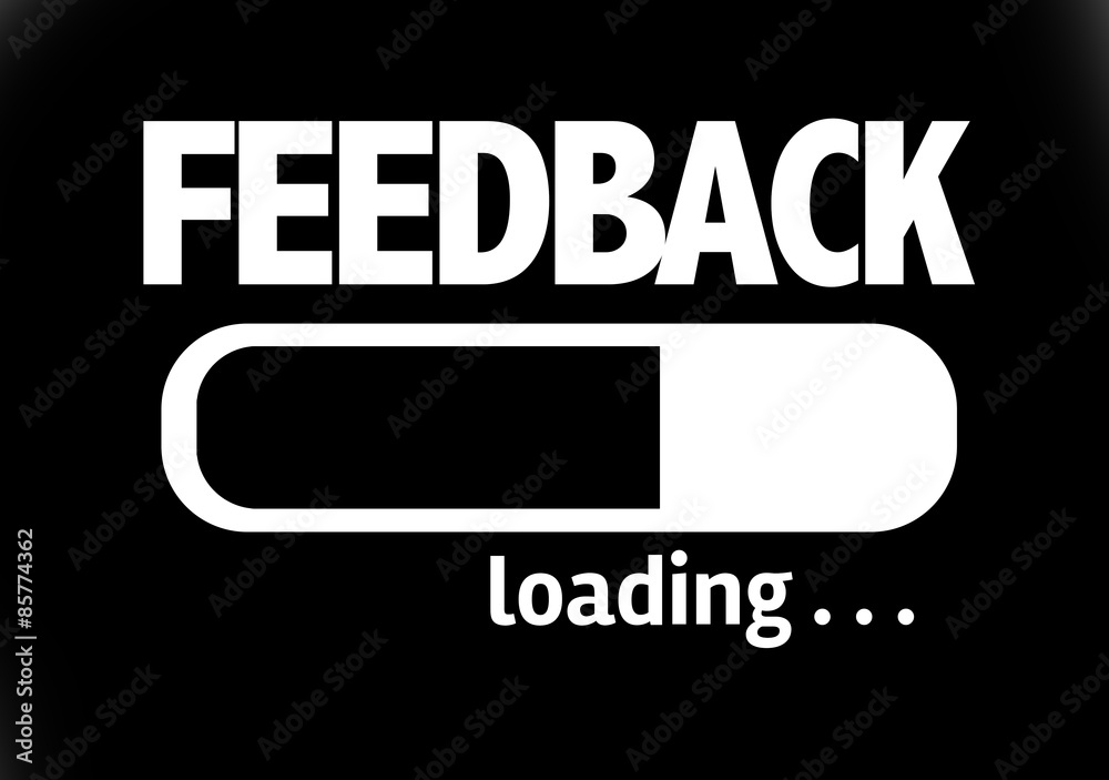 Progress Bar Loading with the text: Feedback Progress Bar Loading with the text: Feedback