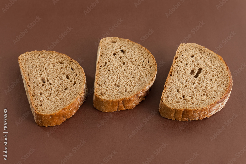 Slices of dark bread Slices of dark bread