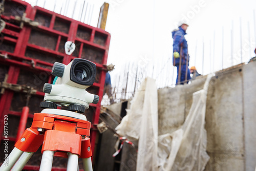 Surveyor equipment at construction site © Kadmy