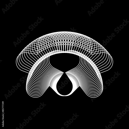 White Abstract Fractal Shape