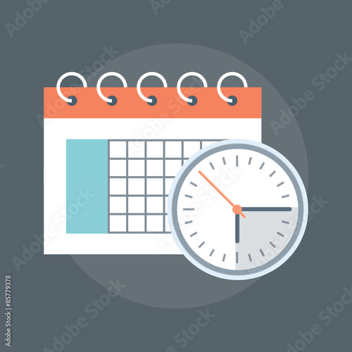 Events Calender flat Style, colorful, vector icon