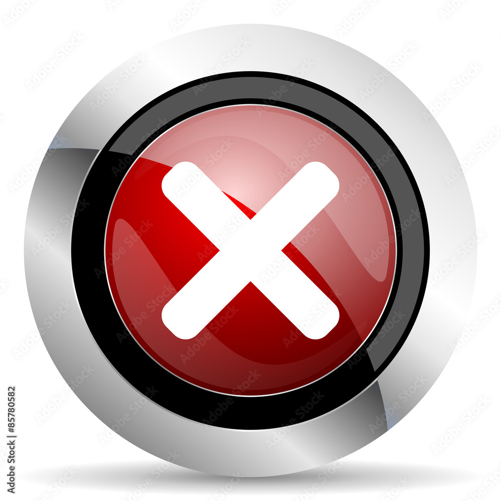 Obraz premium cancel red glossy web icon