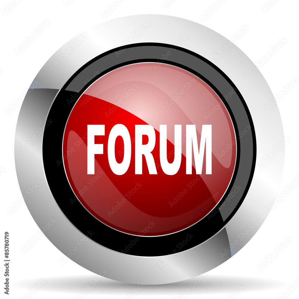 forum red glossy web icon