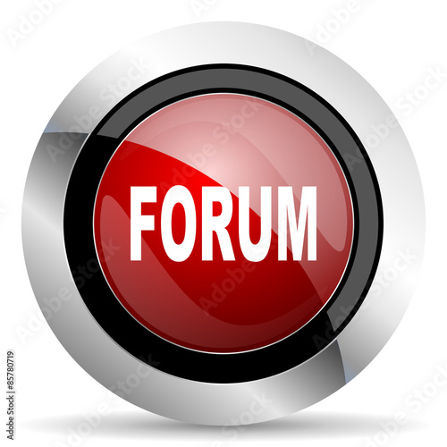 forum red glossy web icon