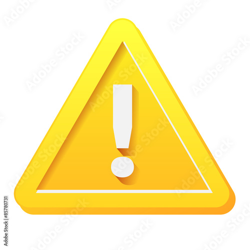 Yellow attention sign